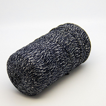 Трикотажная пряжа "diva" Spaghetti 500гр. (т.синяя-пёстрая)