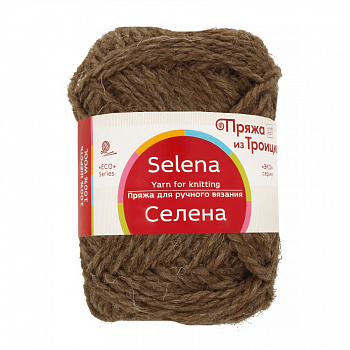 Селена, пряжа для ручного вязания (372, натур. темно-серый)