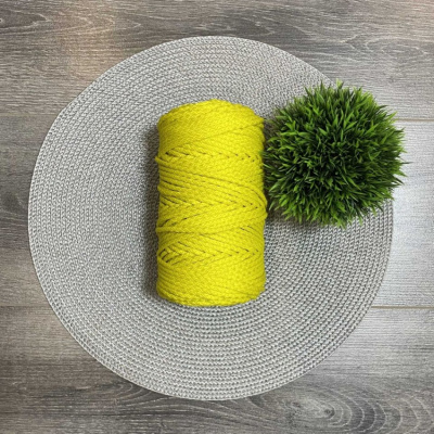 Шнур полиэфирный 5 мм с сердечником (лимонный) 50м (50)