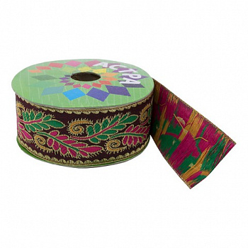 Тесьма жаккард Astra&Craft SR1170 , 40 мм*9м, цв.С1 (коричн. фон)