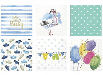 Салфетки бумажные "Love2art"ассорти  SDS №66 33х33 6 шт. "Крошка сын"