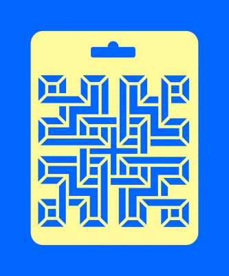 Трафарет №61 Лабиринт 1 большой 20х24 см