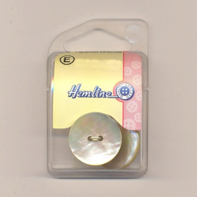 Пуговица Hemline "Shell" d = 18 мм натуральный (4 шт/уп)