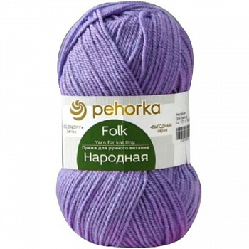 Народная, пряжа для ручного вязания  (329, лаванда)