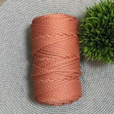 Шнур полиэфирный 5 мм с сердечником (кораловый) 50м 