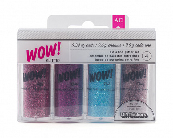 Набор глиттера экстра-мелкого American Crafts "WOW!" На каждый день 3 (4шт.x9.6г)