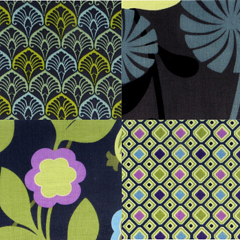 Лоскуты 45 х 55 см Benartex, 100% хлопок ( в комплекте 4 шт) Meadowlark