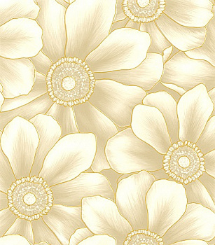 Ткань 100% хлопок, ширина 110 см, GARD-03 Cream, KonaBay