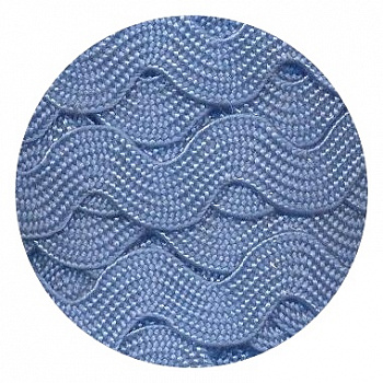 Тесьма отделочная  JZ-5 "Gamma" ЗИГ-ЗАГ 5 мм*3 м , цв.054 голубой