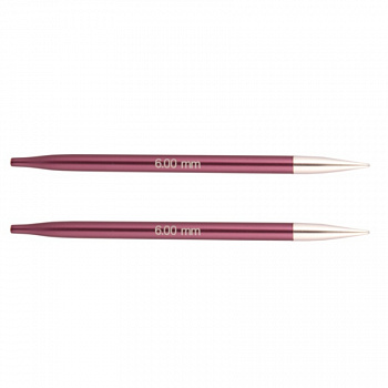 Спицы съемные алюминиевые Zing KnitPro, для тросика 35-126 см, 6.00 мм 47507