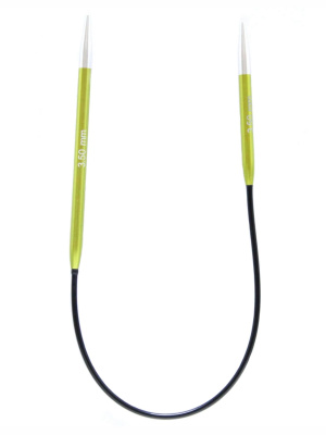 Спицы асимметричные алюминиевые круговые Zing KnitPro, 25 см, 3.50 мм 47056