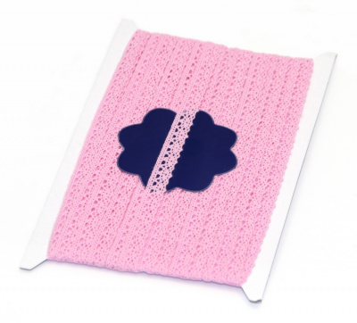 Кружевная лента «Рукоделие» KL-1001/4 10мм х 10м (цвет: светло-розовый)