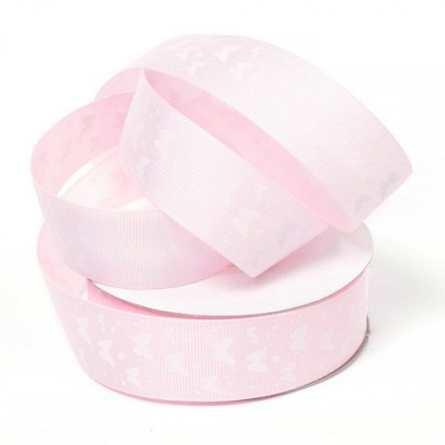 Лента декоративная арт.TBY.R-63.4 шир. 25 мм цв.0,4 розов.  уп.22,86 м