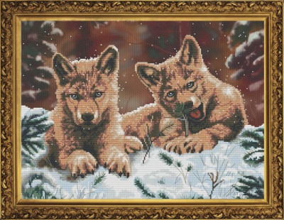 Набор для вышивания «Nova Sloboda» СД3112 Волчата