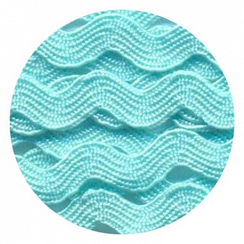 Тесьма отделочная  JZ-5 "Gamma" ЗИГ-ЗАГ 5 мм*3 м , цв.029 бирюзовый