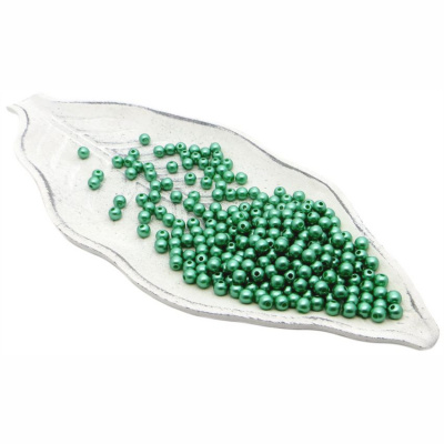 Бусины пластиковые "РУКОДЕЛИЕ", диаметр 6мм, цвет №27 нефритовый, 25гр/пакет, PP1004C27