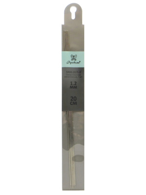Спицы "Рукоделие" SNM-20/1.2 носочные металл 1.2 мм, 20 см (5шт.)
