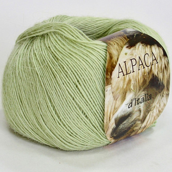 Альпака де Италия, пряжа для ручного вязания  (20 фисташковый)