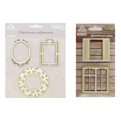 Набор для творчества NT-80 "Рукоделие" Деревянные украшения