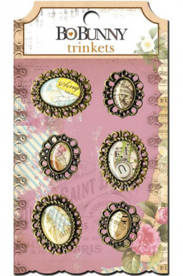 Набор украшений BoBunny 13806595 подвески металлические «C'est La Vie Trinkets» 6шт.