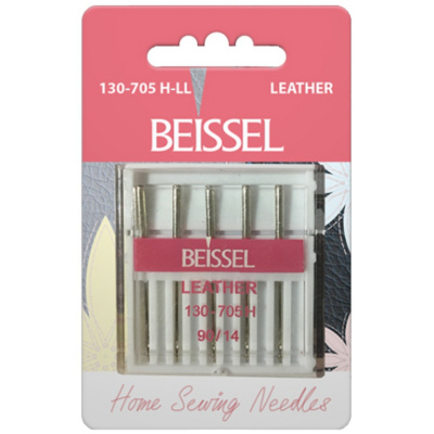 Иглы д/бытовых швейных машин для кожи (Leather),5 шт, № 90, 130-705 H-LL/блистер, BEISSEL