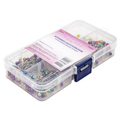 Булавки портновскиеHobby&Pro 100404 в пластиковой коробке, ассорти, 236шт