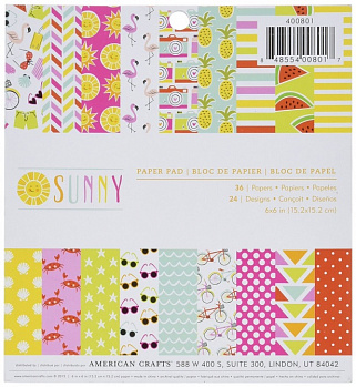 Набор бумаги Imaginisce "Sunny" 15,2х15,2см (36 листов)
