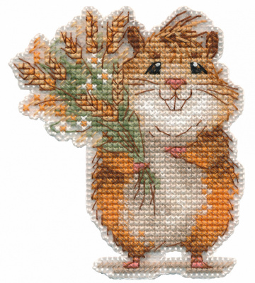 Набор для вышивания «Овен» 1715 "Магнит.Хомяк" 8×9,3 см
