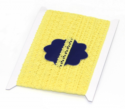 Кружевная лента «Рукоделие» KL-1001/5 10мм х 10м (цвет: желтый)