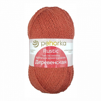 Деревенская, пряжа для ручного вязания (030, св.терракот)