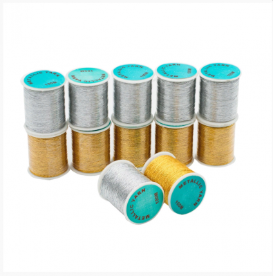 Нитки люрекс 0212-3303, 100м, упак/12 шт, золото/серебро