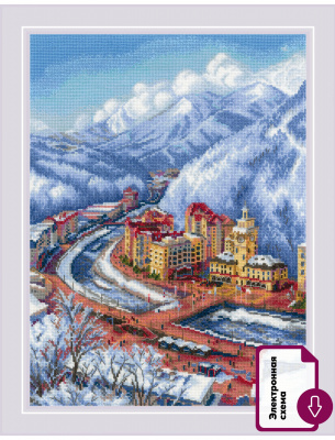 Набор для вышивания «Риолис» 2195 Роза Хутор 30*40 см