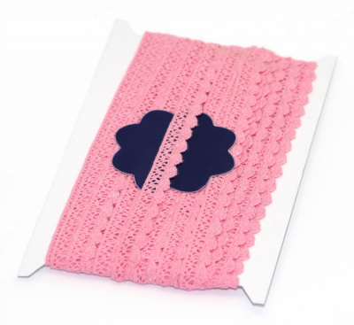 Кружевная лента «Рукоделие» KL-1002/3 10мм х 10м (цвет: розовый)