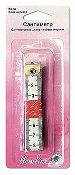 Сантиметр  "Hemline" 254, мягкий пластик, 150 см 16 мм 1 шт