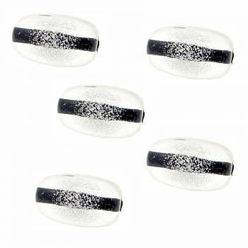 Бусина "Zlatka" акрил Z018P 15 x 27 мм  5 шт №071черный