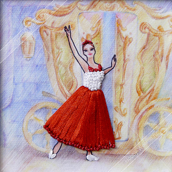 Набор для вышивания лентами "WH" ВЛБС0001 Серия "Балерины"