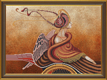 Набор для вышивания «Nova Sloboda» ННК3125 Музыка чувств. Арфа, 42х30см