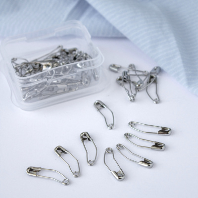 Булавки английские изогнутые 2.7см Crafty Tailor серебристые, 50шт./набор