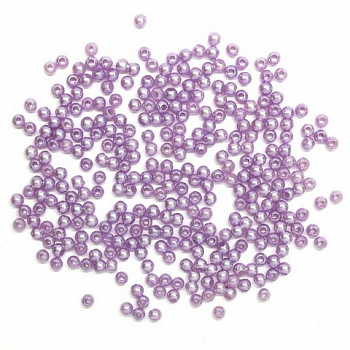 Бусины круглые "Астра" 7708331 пластик, 3 мм, 20 г/упак. 017NL цв.сирень