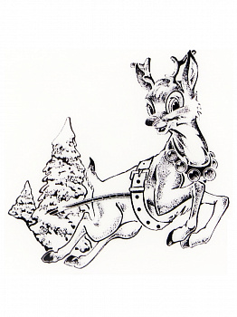 Резиновый штамп «Rudolph Reindeer», 7,6x7,6см
