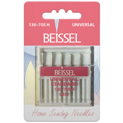 Иглы д/бытовых швейных машин Универсальные (Universal),10 шт, № 60, 130-705 H/блистер, BEISSEL